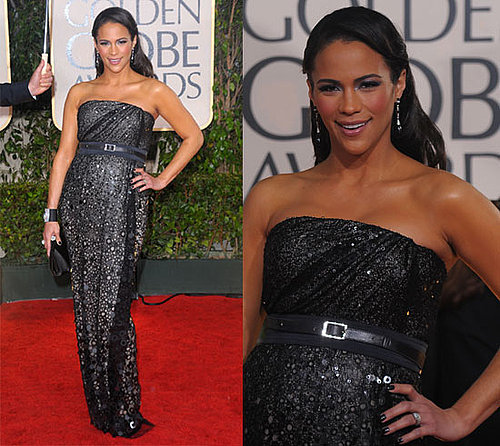 Paula Patton in Kaufman Franco at 2010 Golden Globes