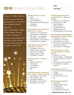 Print and Share My Golden Globes Ballot!