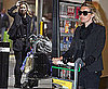 Kate Moss in All Black at London Airport