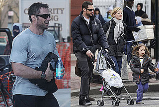 Photos of Hugh Jackman Leaving the Gym and Spending Time With His Family in NYC