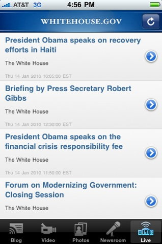 The White House Releases iPhone App