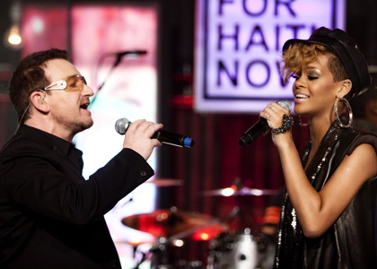 Bono and Rihanna