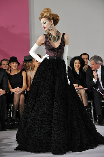 John Galliano Takes a Riding Crop to Spring 2010 Dior Couture, While Tavi's Giant Bow Grabs Some of the Attention