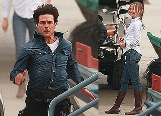 Photos of Tom Cruise and Cameron Diaz on the Set of Knight and Day in LA