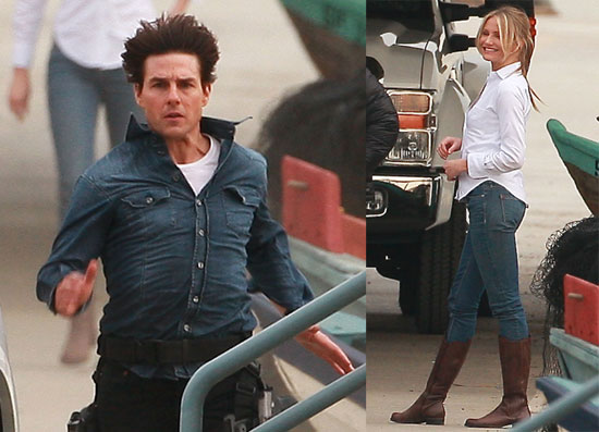 Photos of Tom and Cameron on set Photos of Tom and Cameron on set
