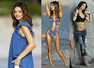 Photos of Miranda Kerr and Alessandra Ambrosio in Bikinis in St Barts for Victoria's Secret Catalog