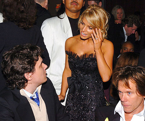John Mayer chatted with a very tan Jessica Simpson in 2005.
John Mayer chatted with a very tan Jessica Simpson in 2005.