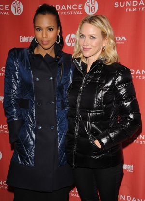 Kerry Washington and Naomi Watts in Puffer Coats at the 2010 Sundance Film Festival