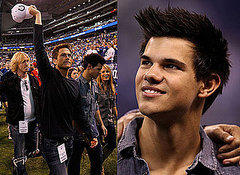Photos of Taylor Lautner With Rob Lowe at New York Jets Indianapolis Colts AFC Championship Game Photos of Taylor Lautner With Rob Lowe at New York Jets Indianapolis Colts AFC Championship Game