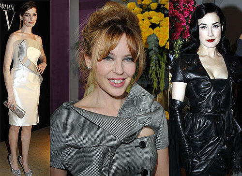Photos from the 2010 Paris Spring Haute Couture Shows with Kylie Minogue, Dita von Teese, Paz Vega, Maggie Cheung