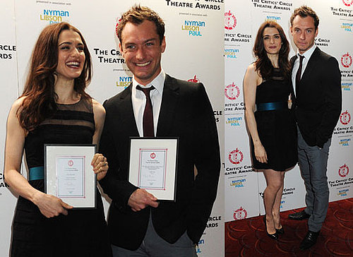 Photos of Jude Law and Rachel Weisz at 2010 Critics Circle Theatre Awards