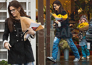 Photos of Sandra Bullock Buying Flowers in LA With Sunny James
