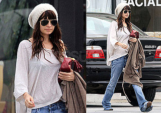 Photos of Nicole Richie in Flare Jeans Walking to Her Car in LA