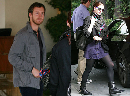 Photos of Anne Hathaway And Adam Shulman Arriving at LA's Sunset Towers