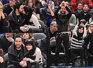 Photos of Ashlee Simpson and Pete Wentz at the New York Knicks Game in NYC