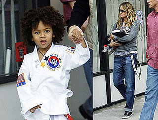Photos of Heidi Klum and Baby Lou Bringing Johan to Karate Class in LA