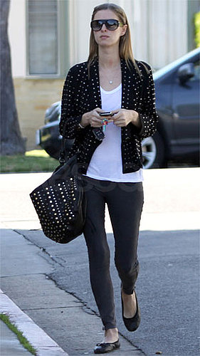 Nicky Hilton Wearing a Studded H&M Blazer in LA