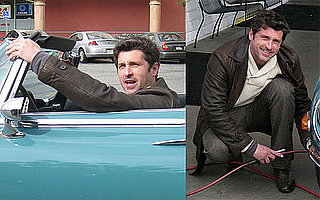 Photos of Patrick Dempsey Cruising Around LA in a Vintage Car