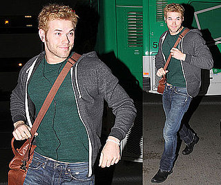 Photos of Kellan Lutz at the Airport Going to the Super Bowl