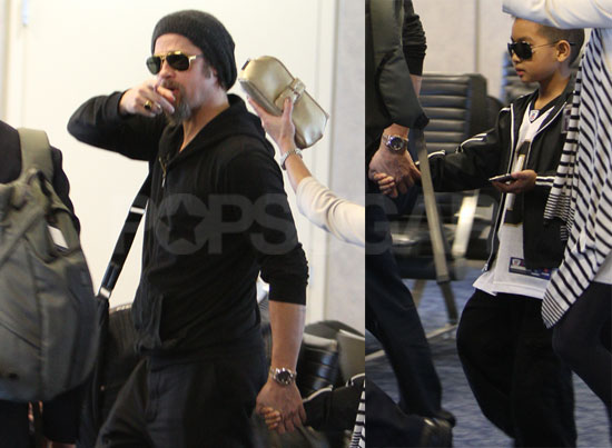 Photos of Brad and Maddox Photos of Brad and Maddox