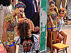 Photos of Alicia Keys And Beyonce Knowles Filming Their Video For "Put It In A Love Song" Together in Rio