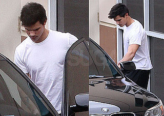 Photos of Taylor Lautner Leaving the Gym in His BMW