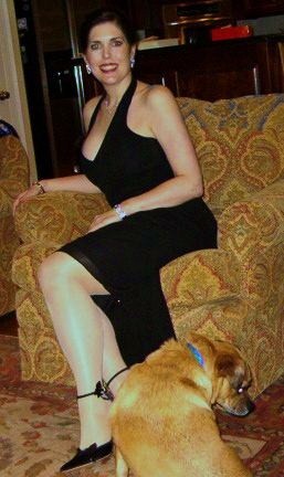 Looking glam in a LBD and hot shoes!