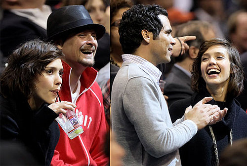 Photos of Jessica Alba, Cash Warren, and Kid Rock at the LA Clippers Game