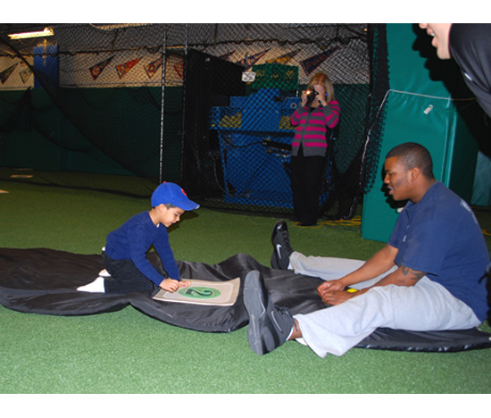 Run through drills with the tots.