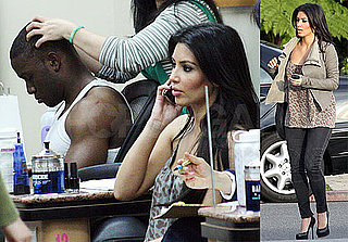 Photos of Kim Kardashian and Reggie Bush at the Nail Salon Together in LA