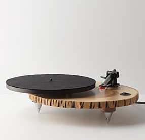 Barky Turntable Hand Made From Wood and Glass
