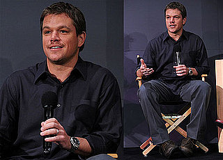 Photos of Matt Damon and Paul Greengrass at a Q&A For Green Zone; Talking About His Mustache 2010-03-01 15:30:00