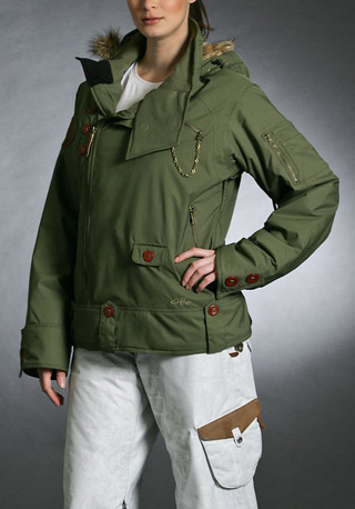 Gretchen Bleiler Mane Eco Jacket, green ($330) Gretchen Bleiler Mane Eco Jacket, green ($330)