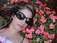 THis is me, i'm laying in a bunch of flowers.