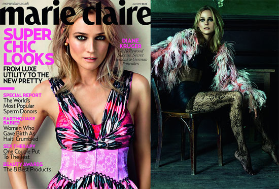 Photos of Diane Kruger on Marie Claire