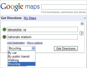 Google Maps Adds Directions For Bikes