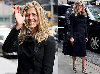 Photos of Jennifer Aniston and Gerard Butler Going to Letterman