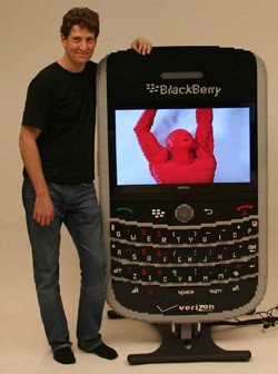 XXL LEGO BlackBerry Has Functional Flat screen