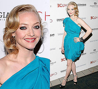 Photos of Amanda Seyfried in Turquoise RM by Roland Mouret Dress at Chloe NYC Premiere