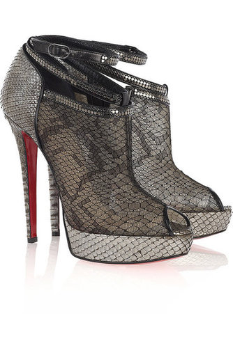 Christian Louboutin | Brigette 140 python shoe boots | NET-A-PORTER.COM $2,455
