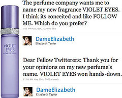 Elizabeth Taylor Lets Twitter Name New Perfume Elizabeth Taylor Lets Twitter Name New Perfume