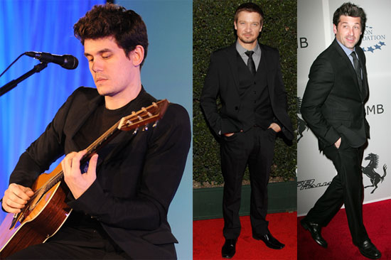 Photos of John Mayer, Patrick Dempsey, and Jeremy Renner at a Haiti Benefit in LA Photos of John Mayer, Patrick Dempsey, and Jeremy Renner at a Haiti Benefit in LA