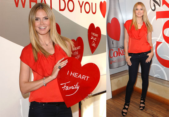 Photos of Heidi Klum at the Heart Truth Pop-Up Experience Wearing Red in Los Angeles Photos of Heidi Klum at the Heart Truth Pop-Up Experience Wearing Red in Los Angeles