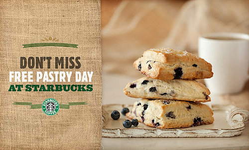 Starbucks Free Pastry Day Is March 23, 2010