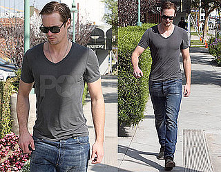 Photos of Alexander Skarsgard Walking Around LA Without Girlfriend Kate Bosworth
