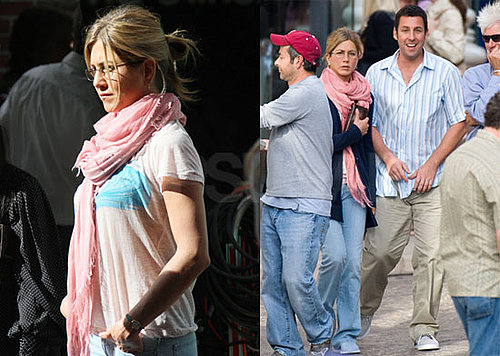 Photos of Jennifer Aniston and Adam Sandler Filming Just Go With It