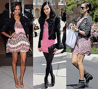 Photo of Zoe Saldana in Pink Louis Vuitton Dress