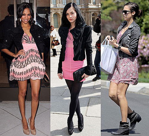 Photo of Zoe Saldana in Pink Louis Vuitton Dress