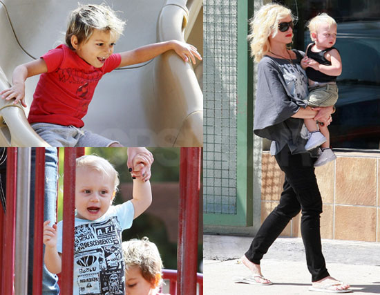 Photos of Gwen Stefani Playing With Kingston and Zuma Rossdale in LA Photos of Gwen Stefani Playing With Kingston and Zuma Rossdale in LA