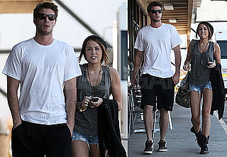 Photos of The Last Song's Miley Cyrus And Liam Hemsworth Getting Lunch in LA